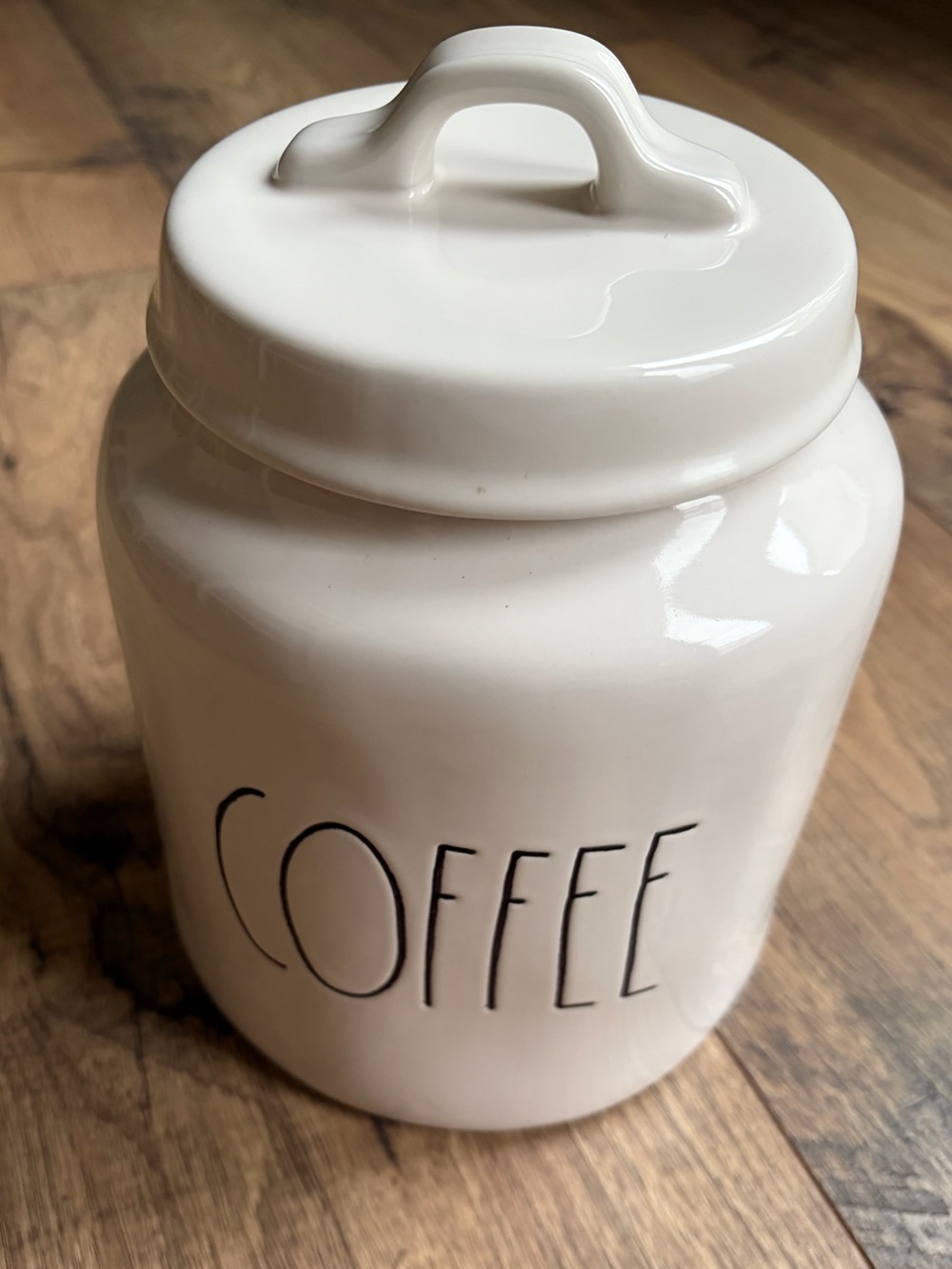 Rae Dunn Large Cream Ceramic COFFEE Canister with Black Lettering - Picture 5 of 14